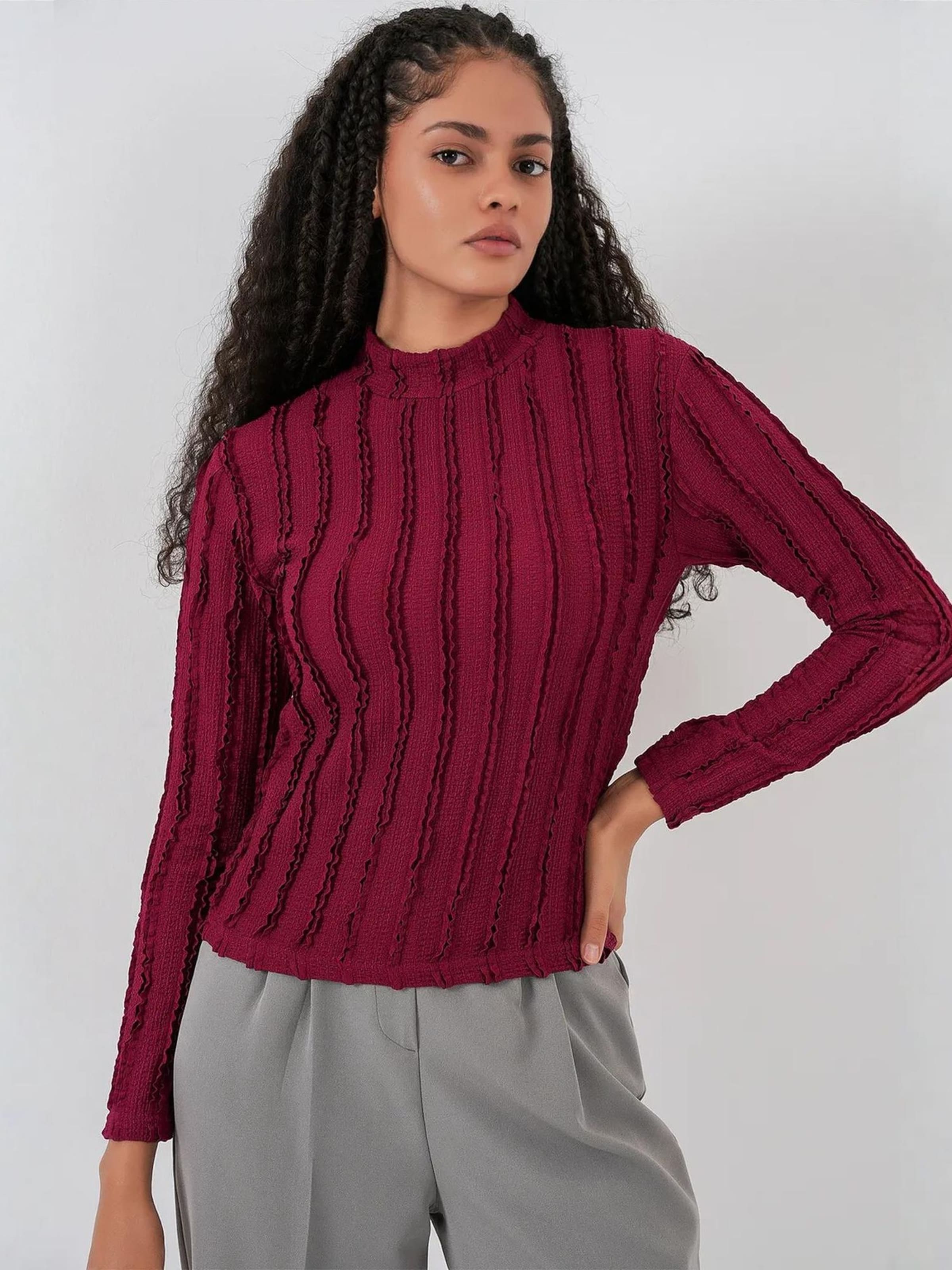 Bigdart Блузка в бордовом цвете
Bigdart Блузка в бордовом цвете