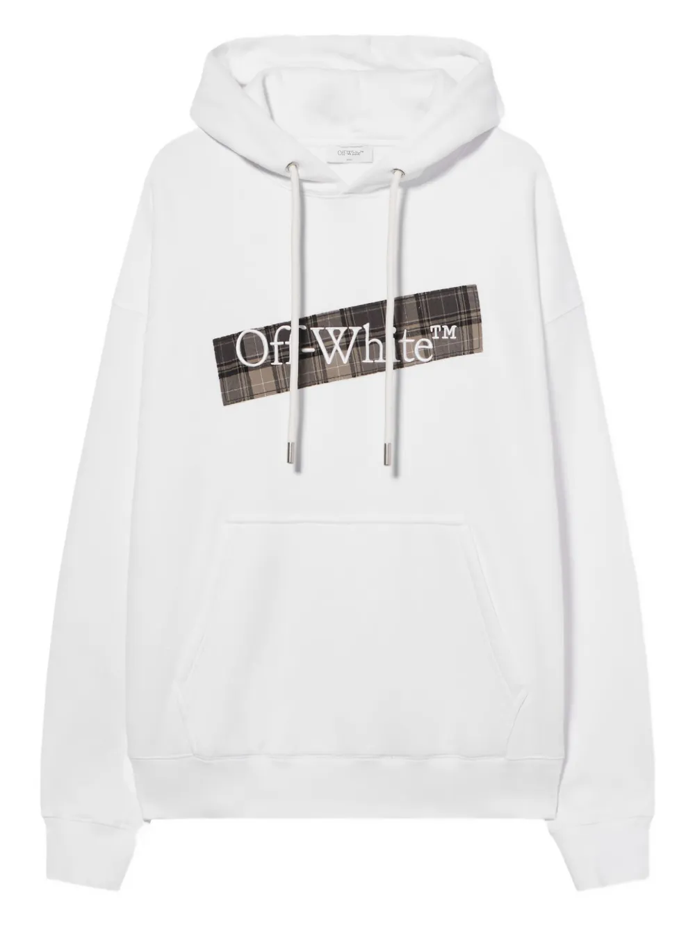 Фланелевая худи с диагональным узором Off-White, белый
Фланелевая худи с диагональным узором Off-White, белый