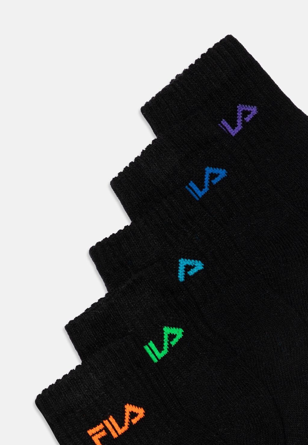 Носки JUNIOR QUARTER MIXED COLORS 5 PACK UNISEX Fila, черный 
Носки JUNIOR QUARTER MIXED COLORS 5 PACK UNISEX Fila, черный