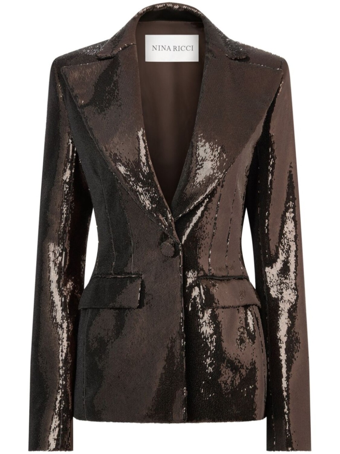 Nina Ricci пиджак с пайетками, коричневый
Nina Ricci пиджак с пайетками, коричневый