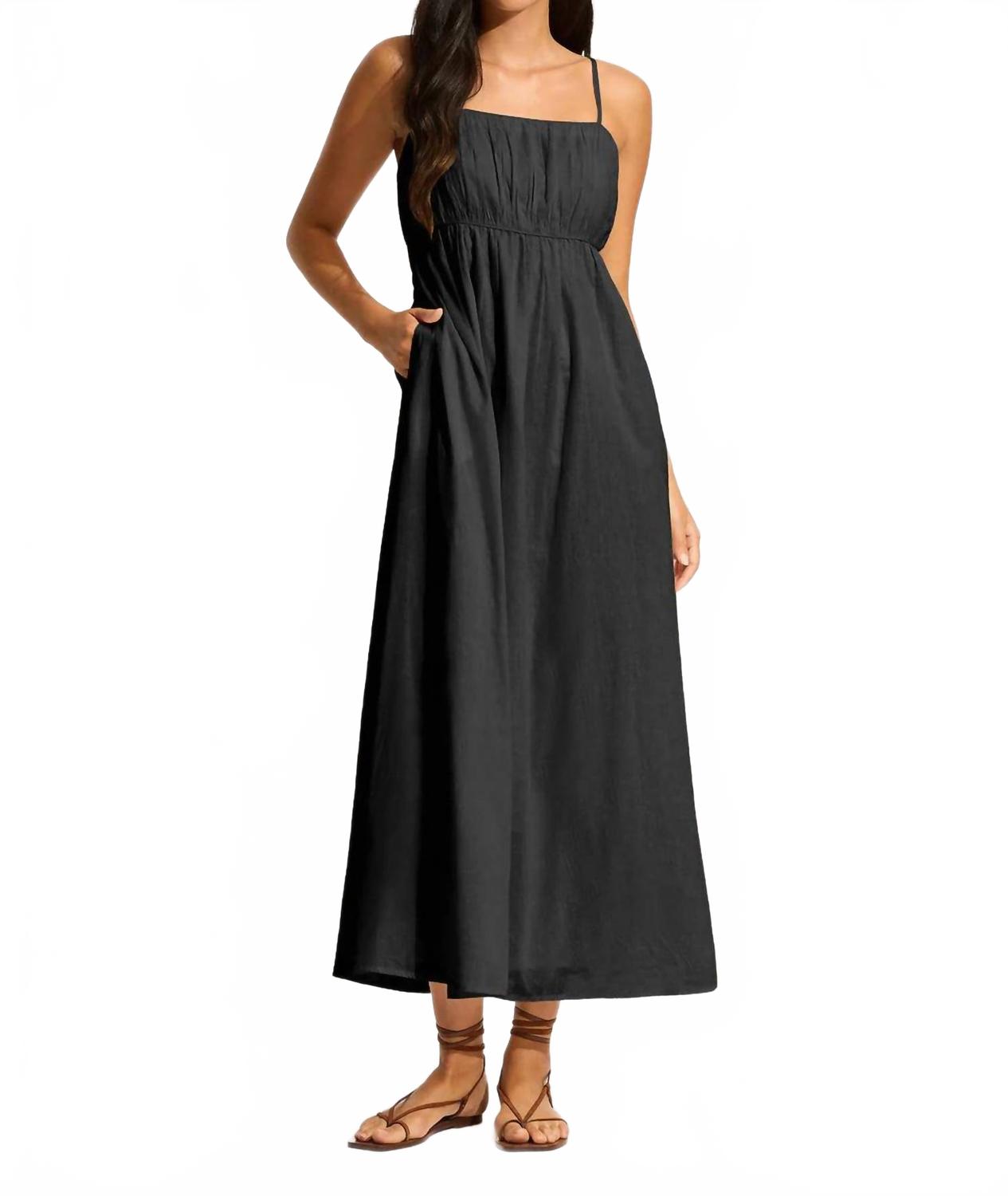 Платье макси с запахом в черном цвете Seafolly
Платье макси с запахом в черном цвете Seafolly