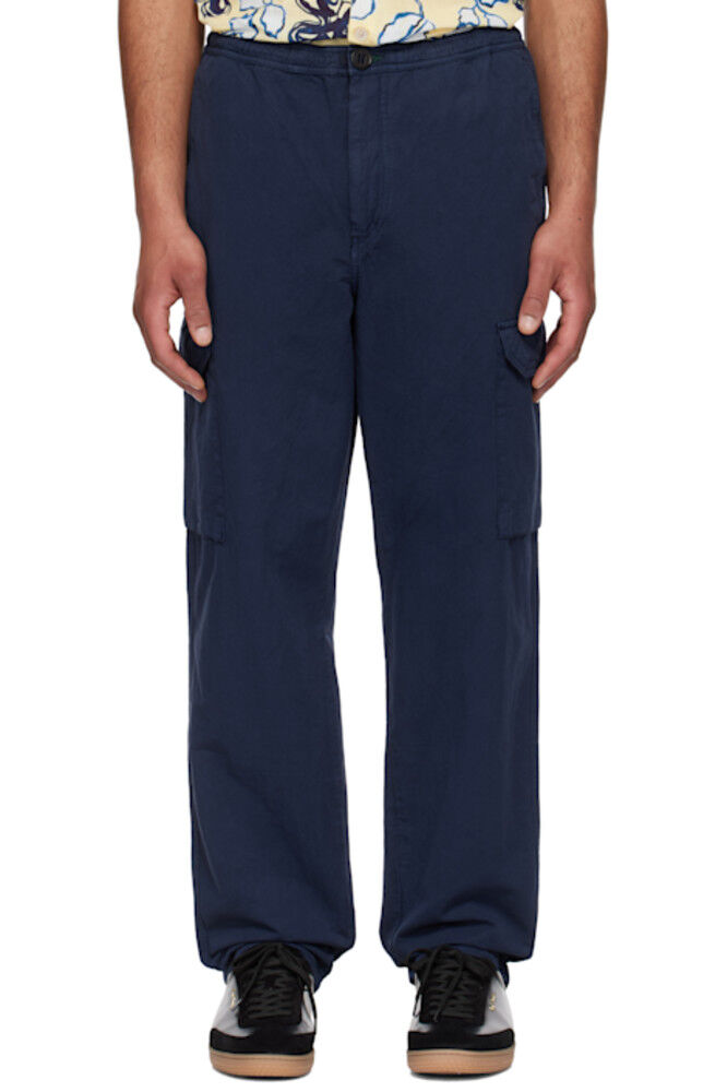 Брюки-карго из хлопка и льна темно-синего цвета PS by Paul Smith
Брюки-карго из хлопка и льна темно-синего цвета PS by Paul Smith