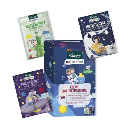 Naturkind Small Bath Surprise Bath Fun and Care for Children Подарочный набор с тремя добавками для ванны: Color Magic Baths Dragon Power и Dream Rider, пена и крем для ванны Milky Way, Kneipp
Naturkind Small Bath Surprise Bath Fun and Care for Children Подарочный набор с тремя добавками для ванны: Color Magic Baths Dragon Power и Dream Rider, пена и крем для ванны Milky Way, Kneipp