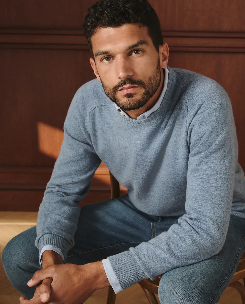 Мужской джемпер из овечьей шерсти Lloyd's, светло-голубой
Мужской джемпер из овечьей шерсти Lloyd's, светло-голубой