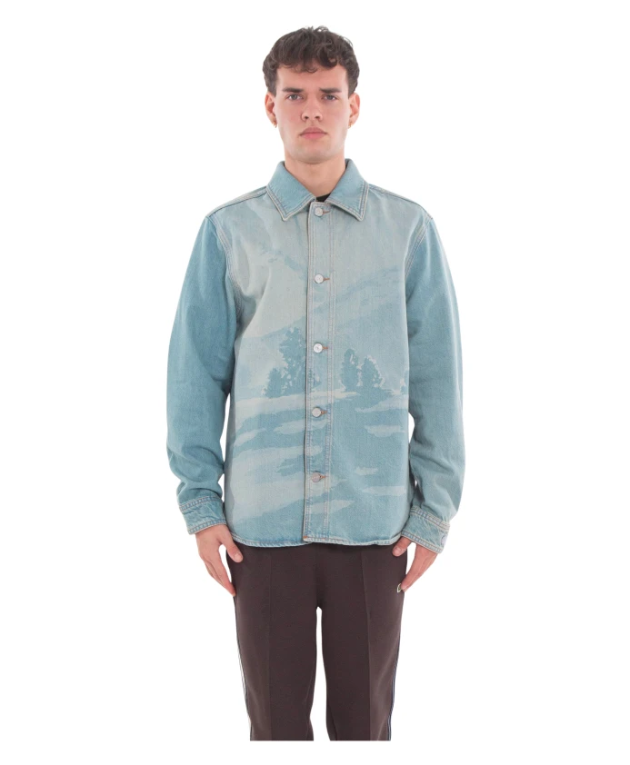 Джинсовая рубашка с пейзажным мотивом Lacoste, синий
Джинсовая рубашка с пейзажным мотивом Lacoste, синий