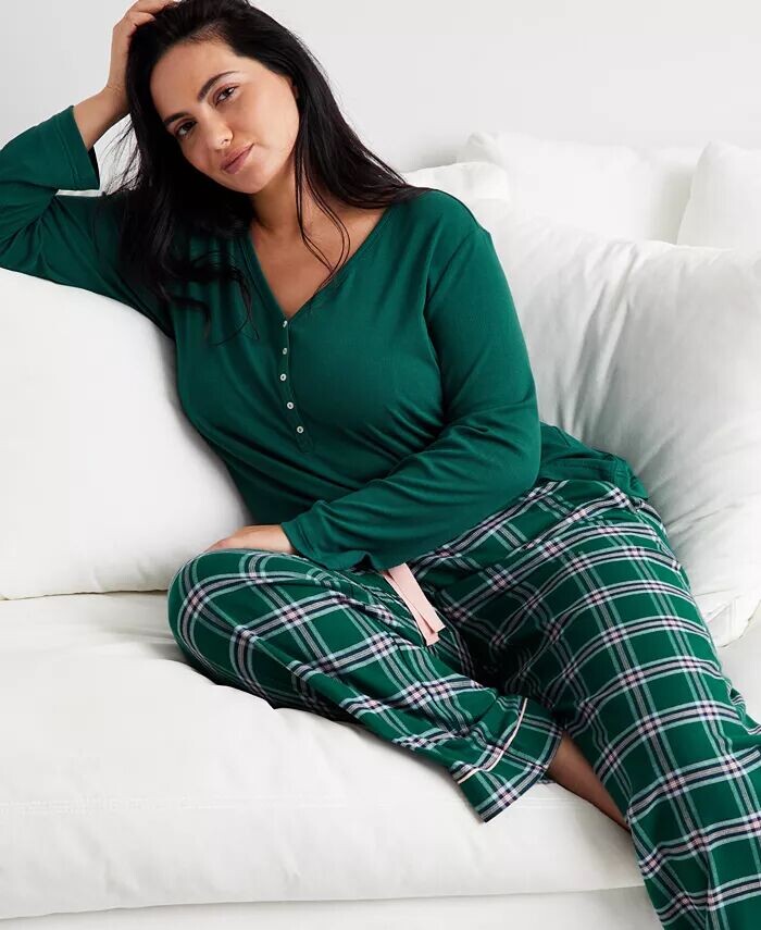 Женский топ Henley Sleep Top XS-3X в рубчик с длинными рукавами State of Day, зеленый
Женский топ Henley Sleep Top XS-3X в рубчик с длинными рукавами State of Day, зеленый