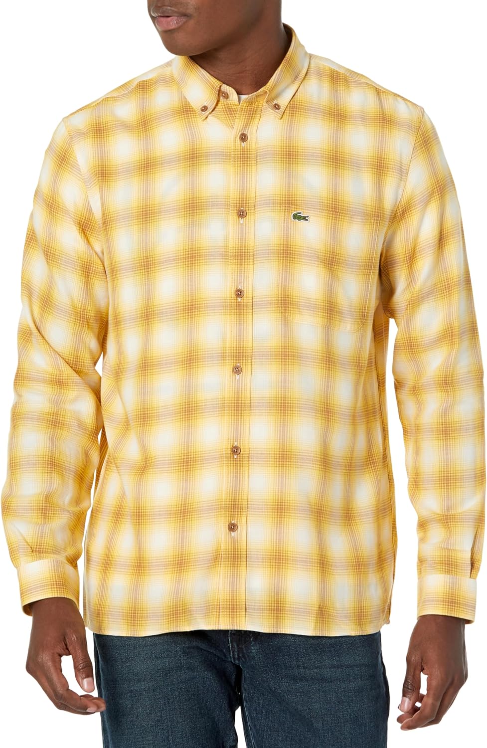 Lacoste мужская длинная рубашка в клетку Gingham на пуговицах, Cookie Medium Check
Lacoste мужская длинная рубашка в клетку Gingham на пуговицах, Cookie Medium Check