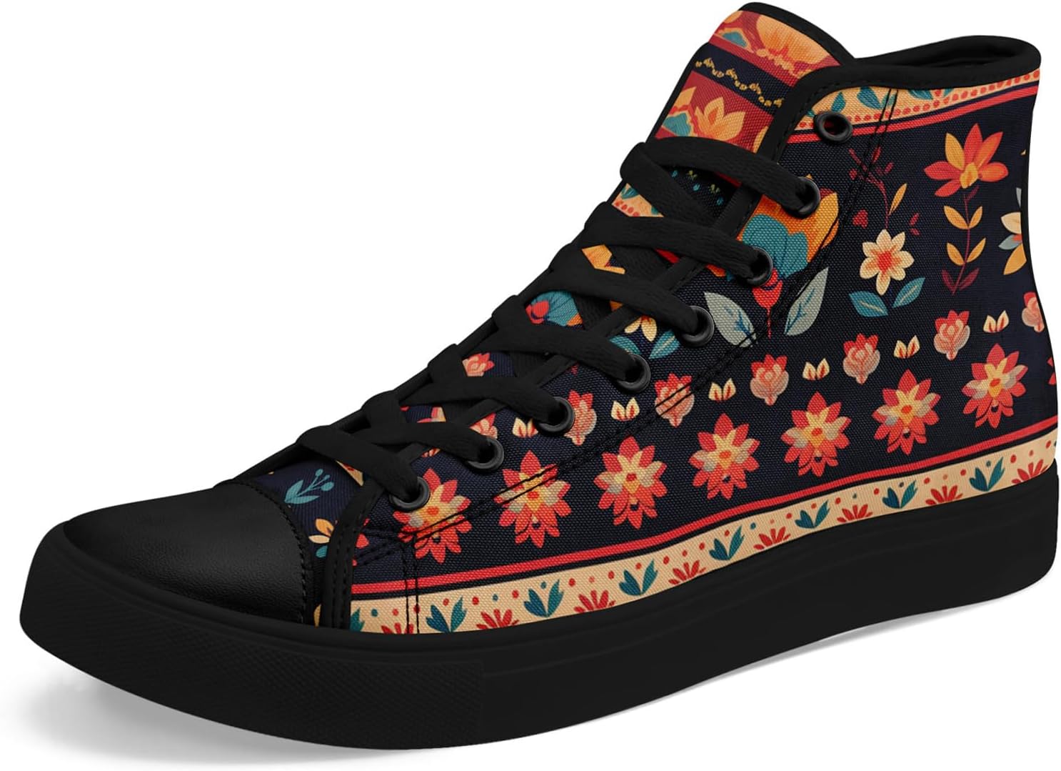 Высокие кеды с цветочным рисунком для мужчин и женщин - стильные плоские кроссовки, удобные, дышащие, повседневная мода Awsole, черный/красный/зеленый/желтый
Высокие кеды с цветочным рисунком для мужчин и женщин - стильные плоские кроссовки, удобные, дышащие, повседневная мода Awsole, черный/красный/зеленый/желтый