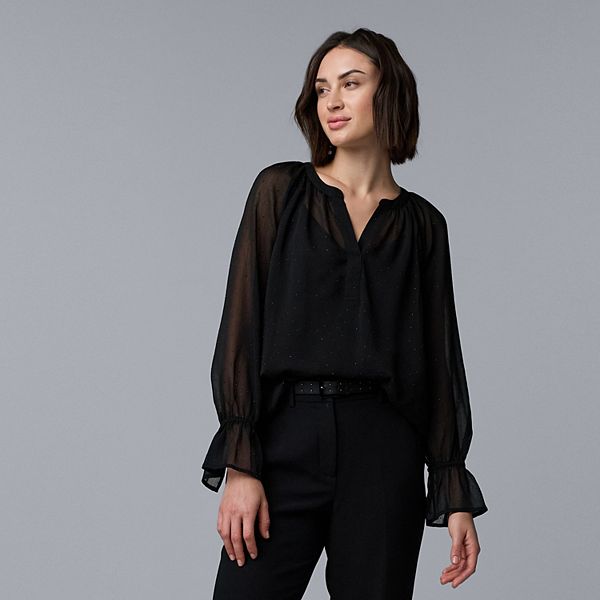 Блузка с присборенным воротником Petite Simply Vera Vera Wang, Black
Блузка с присборенным воротником Petite Simply Vera Vera Wang, Black
