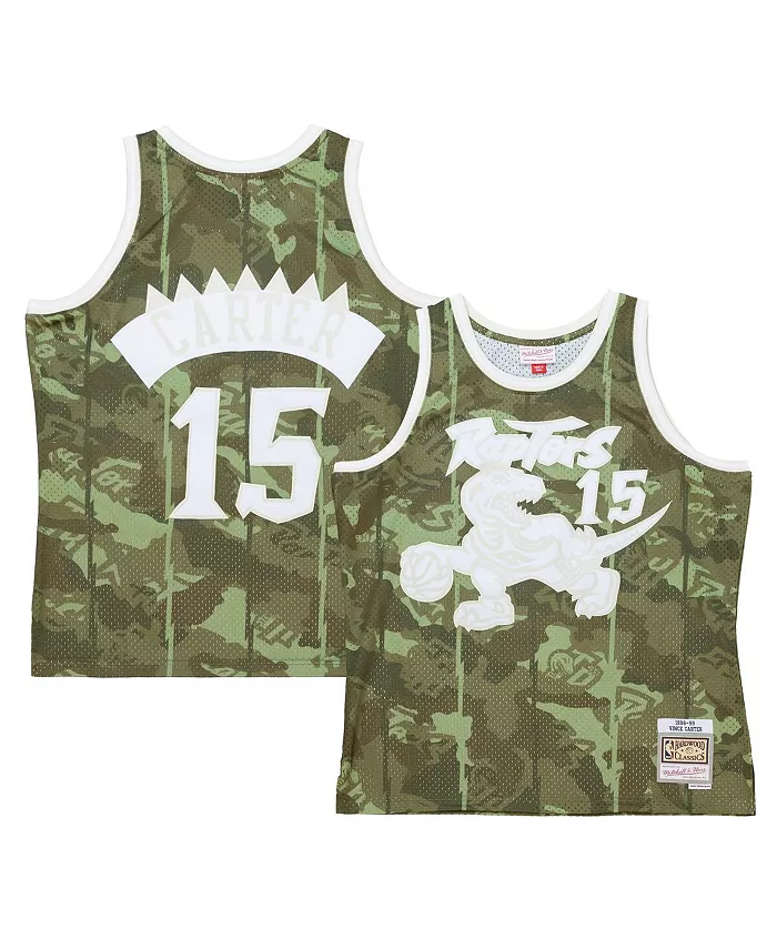 Мужская баскетбольная майка Vince Carter Camo Toronto Raptors Hardwood Classics 1998/99 Ghost Green Swingman Mitchell & Ness
Мужская баскетбольная майка Vince Carter Camo Toronto Raptors Hardwood Classics 1998/99 Ghost Green Swingman Mitchell & Ness