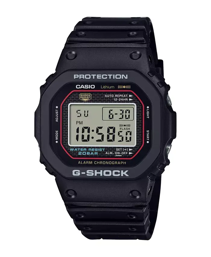 Мужские кварцевые часы с черным пластиковым корпусом, 42.3 мм G-Shock
Мужские кварцевые часы с черным пластиковым корпусом, 42.3 мм G-Shock