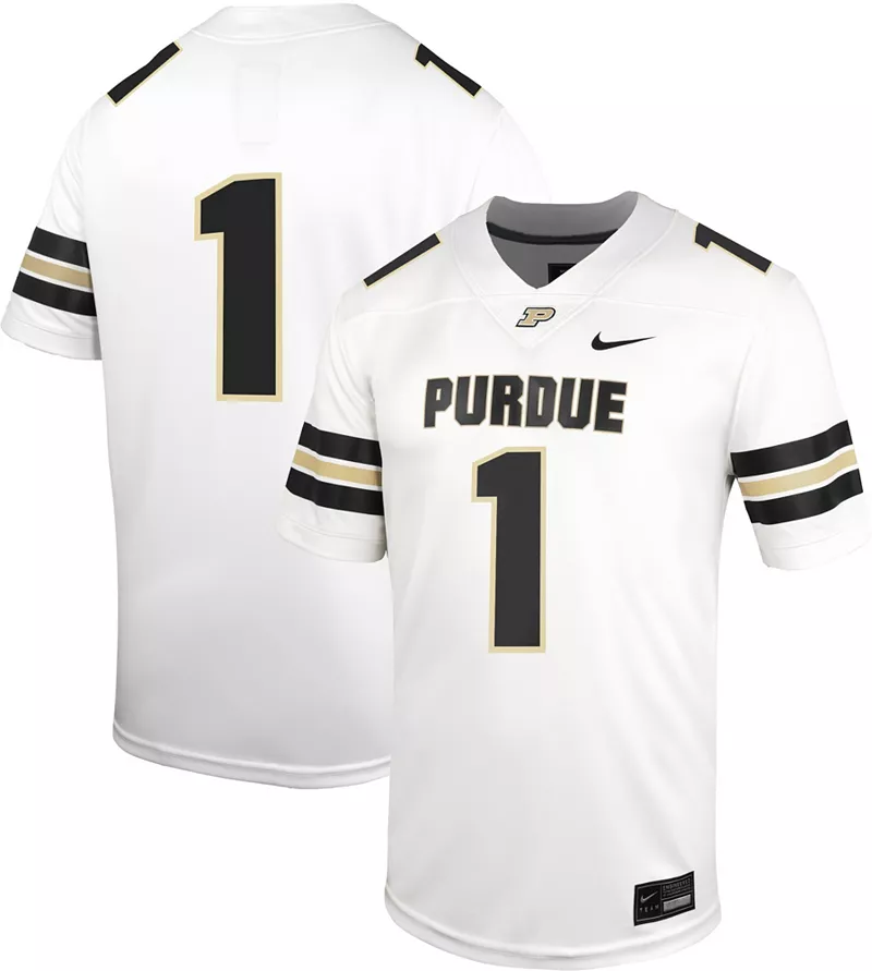 Мужская белая футбольная майка Nike Purdue Boilermakers, реплика
Мужская белая футбольная майка Nike Purdue Boilermakers, реплика