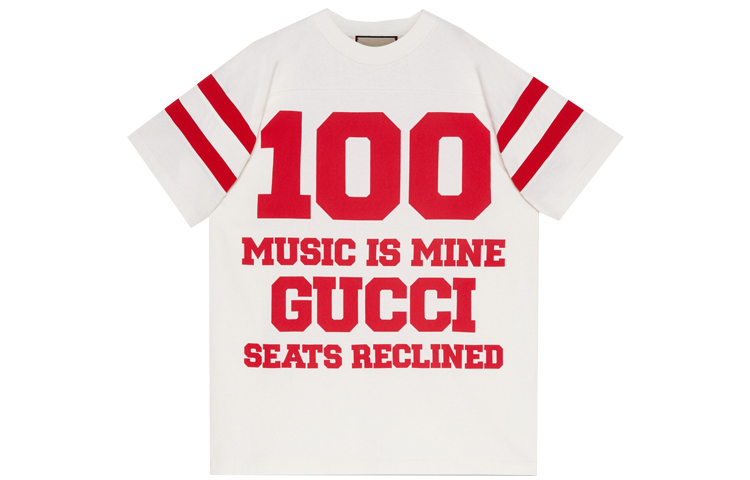 Футболка с коротким рукавом белая красная GUCCI 
Футболка с коротким рукавом белая красная GUCCI