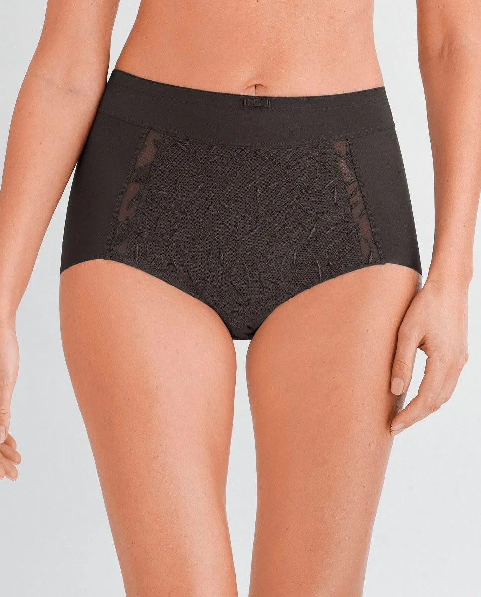 Трусики-пояс с вышивкой в виде листьев Felina, темно-серый
Трусики-пояс с вышивкой в виде листьев Felina, темно-серый