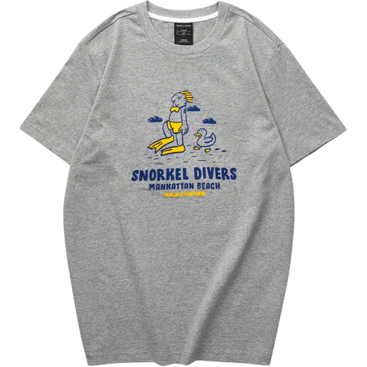 Яркая футболка Unisex Medium Heather Gray Skechers, серый
Яркая футболка Unisex Medium Heather Gray Skechers, серый