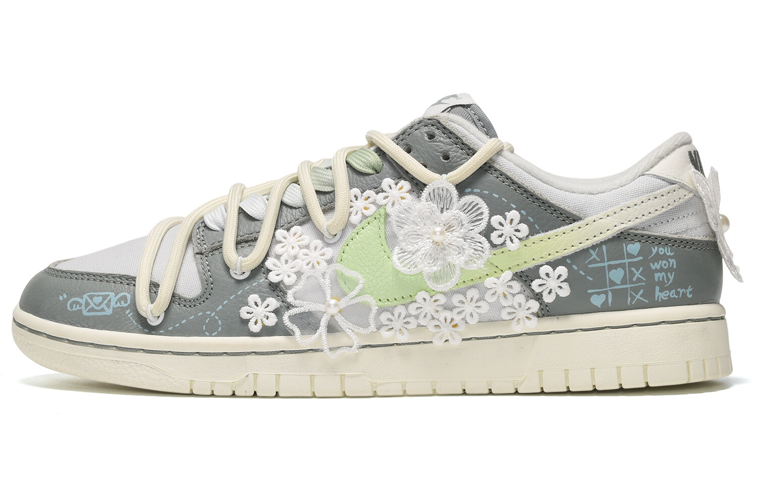 Кроссовки Nike Dunk Skateboarding Shoes Unisex Low-top White/Gray/Green, белый/серый/зеленый
Кроссовки Nike Dunk Skateboarding Shoes Unisex Low-top White/Gray/Green, белый/серый/зеленый