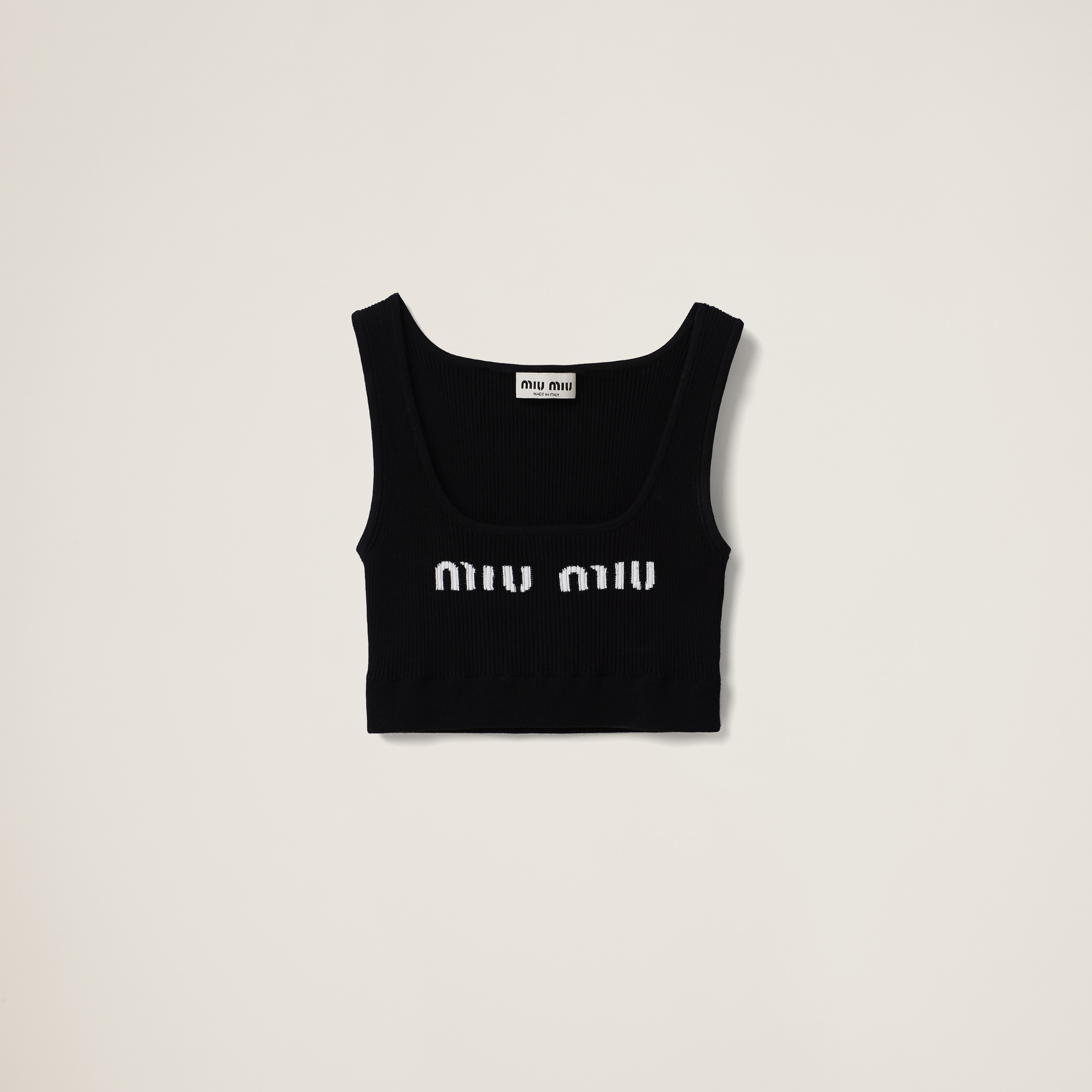 Вискозный топ MIU MIU, черный
Вискозный топ MIU MIU, черный
