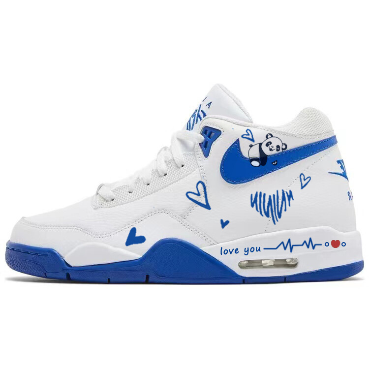 Кроссовки Nike Flight Legacy Vintage Basketball Shoes Men Mid-top White/blue, белый 
Кроссовки Nike Flight Legacy Vintage Basketball Shoes Men Mid-top White/blue, белый