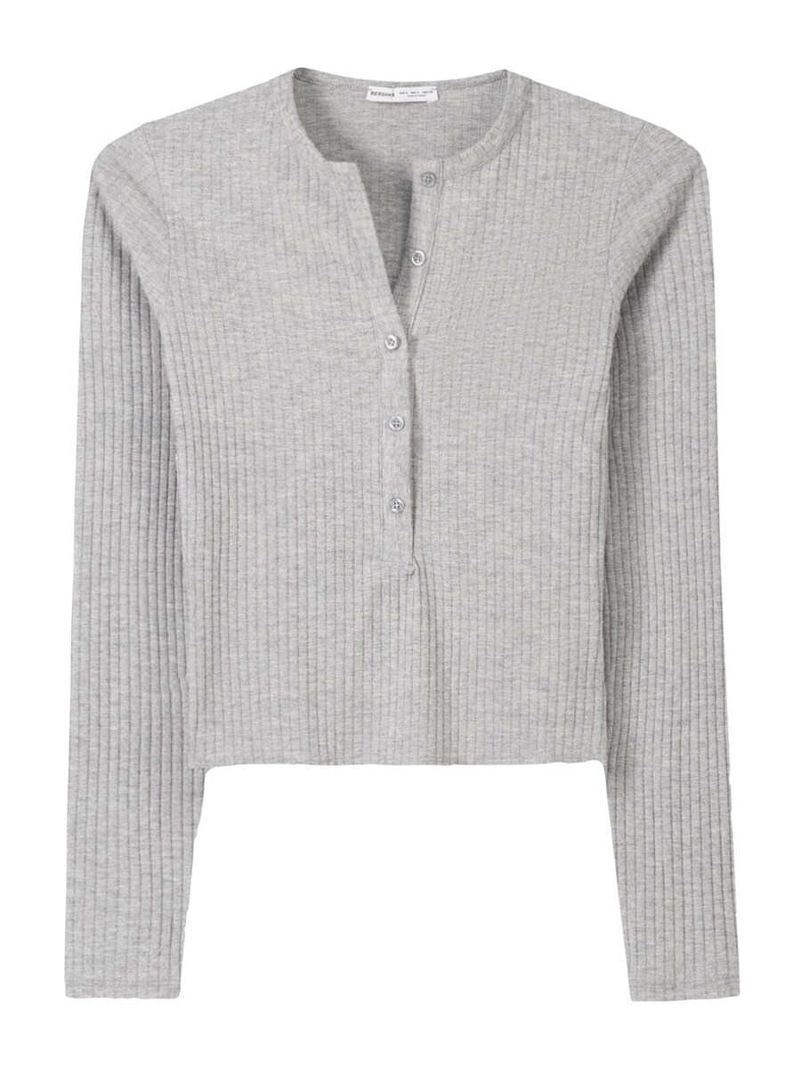 Лонгслив Bershka Shirt, светло-серый
Лонгслив Bershka Shirt, светло-серый