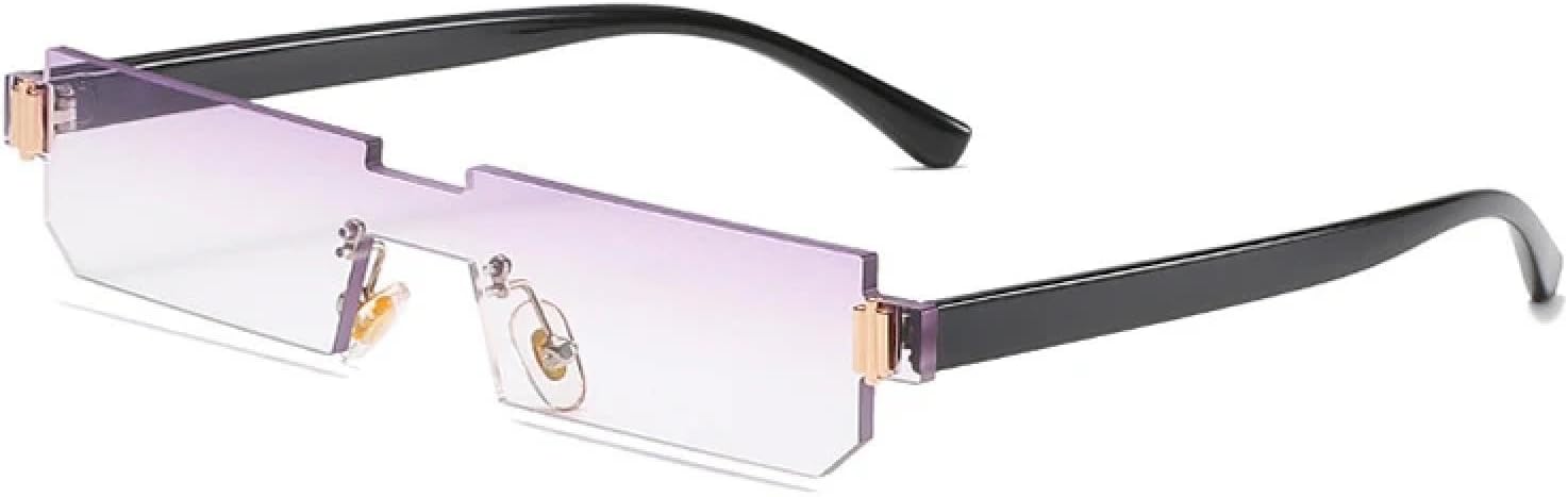 Женские солнцезащитные очки без оправы для мужчин, модные, роскошные, цельные, в маленькой оправе, для активного отдыха и путешествий, с защитой от УФ-излучения UV400 TKKTLLT, Black Purple
Женские солнцезащитные очки без оправы для мужчин, модные, роскошные, цельные, в маленькой оправе, для активного отдыха и путешествий, с защитой от УФ-излучения UV400 TKKTLLT, Black Purple