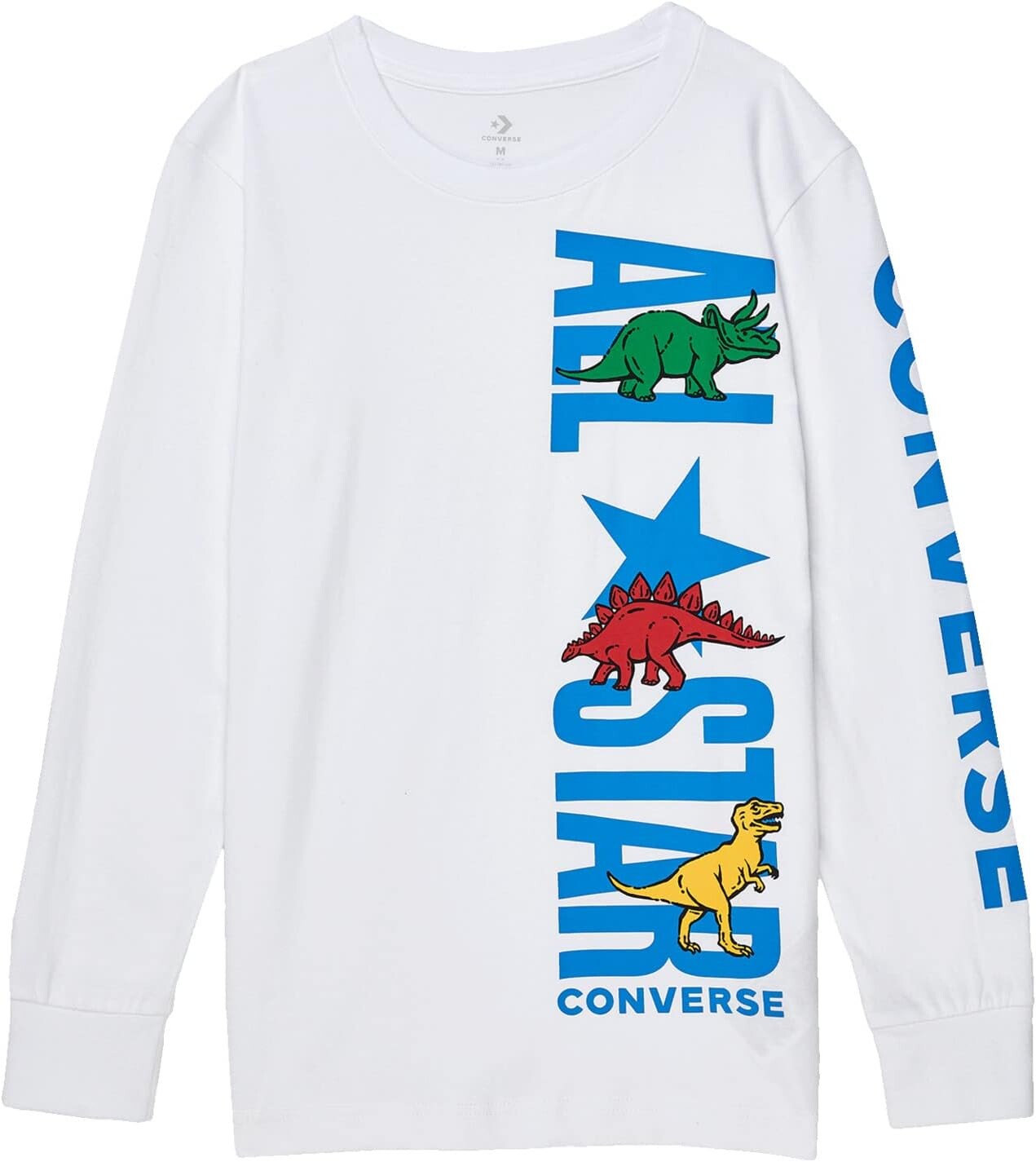 Футболка Converse Dinoverse All Star Long Sleeve Tee, цвет White/Totally Blue
Футболка Converse Dinoverse All Star Long Sleeve Tee, цвет White/Totally Blue