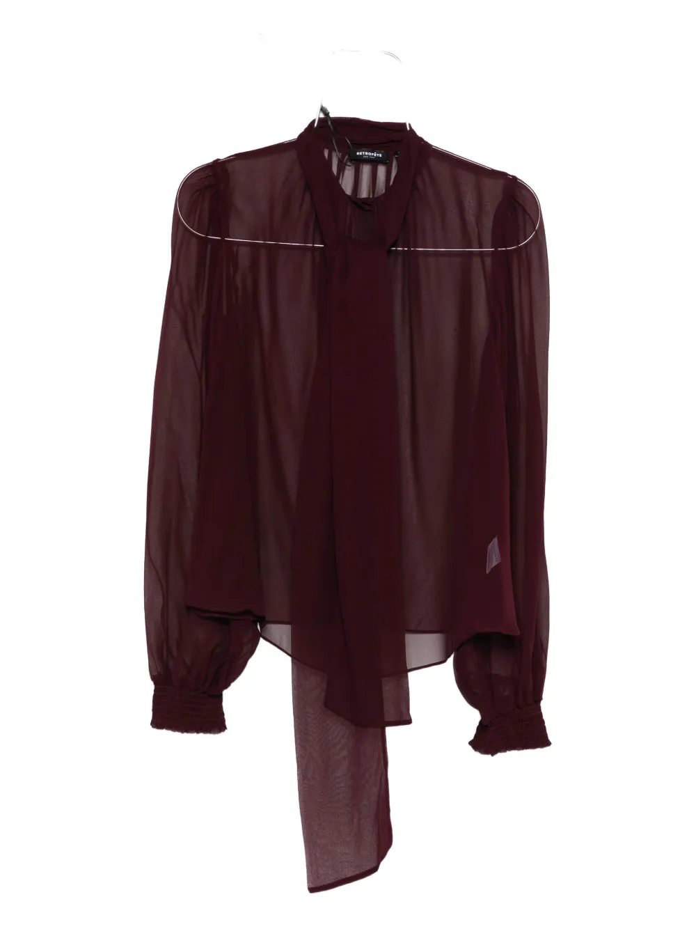 Топ с длинными рукавами и галстуком-воротником Retrofete, красный
Топ с длинными рукавами и галстуком-воротником Retrofete, красный