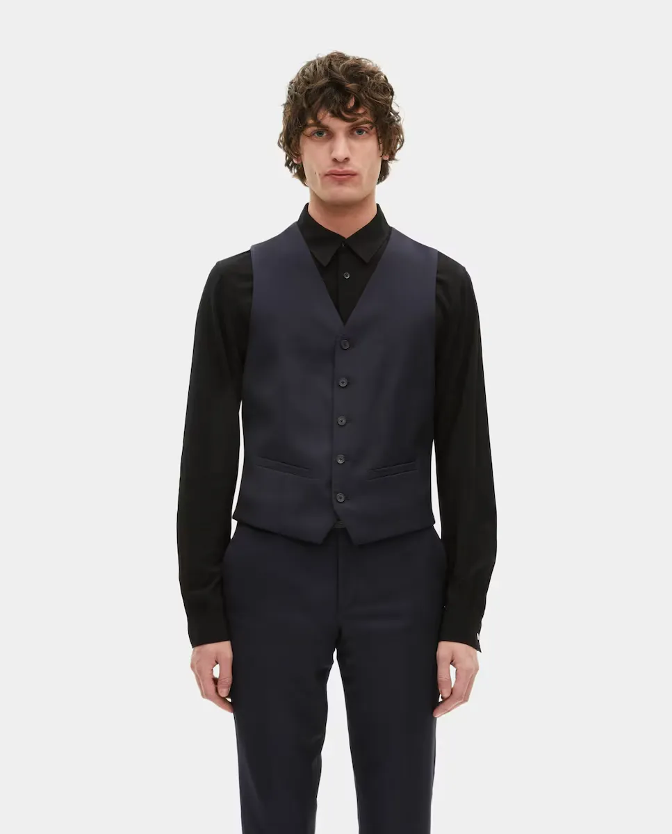Жилет шерстяной, выполненный по крою портного, без рукавов The Kooples, темно-синий
Жилет шерстяной, выполненный по крою портного, без рукавов The Kooples, темно-синий