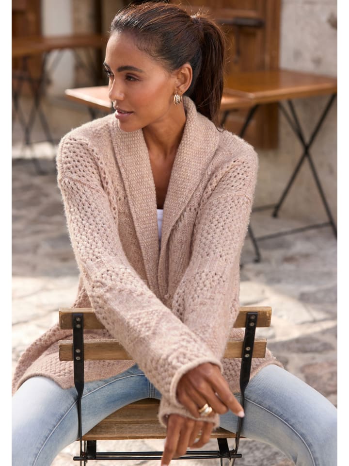 Кардиган LASCANA, лиловый
Кардиган LASCANA, лиловый