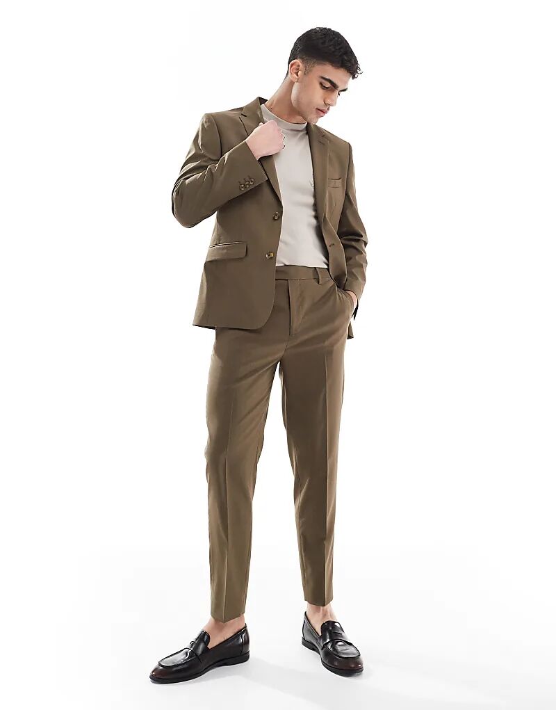 Зауженные брюки ASOS DESIGN коричневого цвета 
Зауженные брюки ASOS DESIGN коричневого цвета