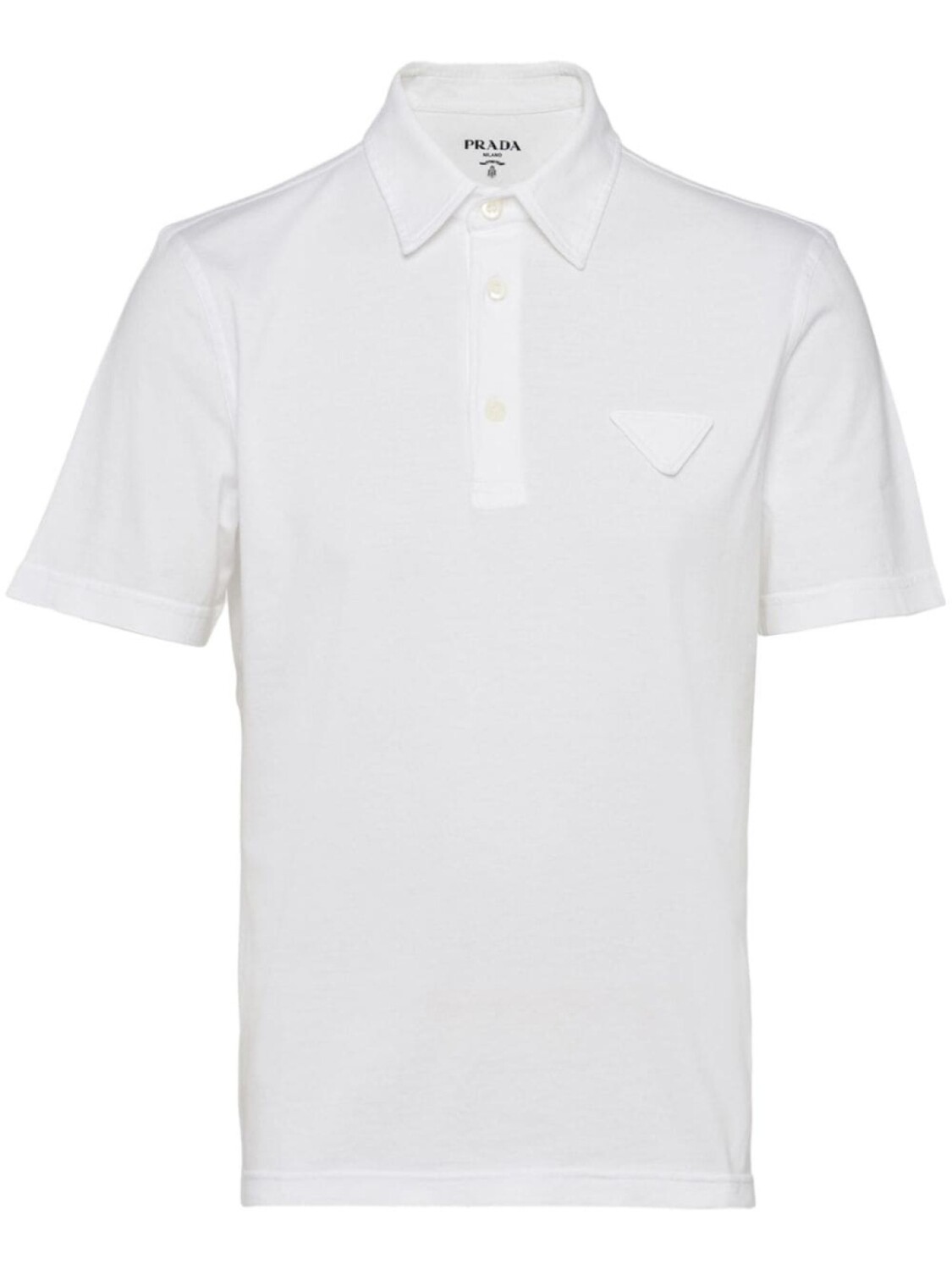 Prada хлопковая рубашка-поло с нашивкой-логотипом, белый
Prada хлопковая рубашка-поло с нашивкой-логотипом, белый