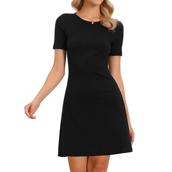 Вязаное платье с короткими рукавами и круглым вырезом однотонное приталенное летнее мини Inspire Chic
Вязаное платье с короткими рукавами и круглым вырезом однотонное приталенное летнее мини Inspire Chic