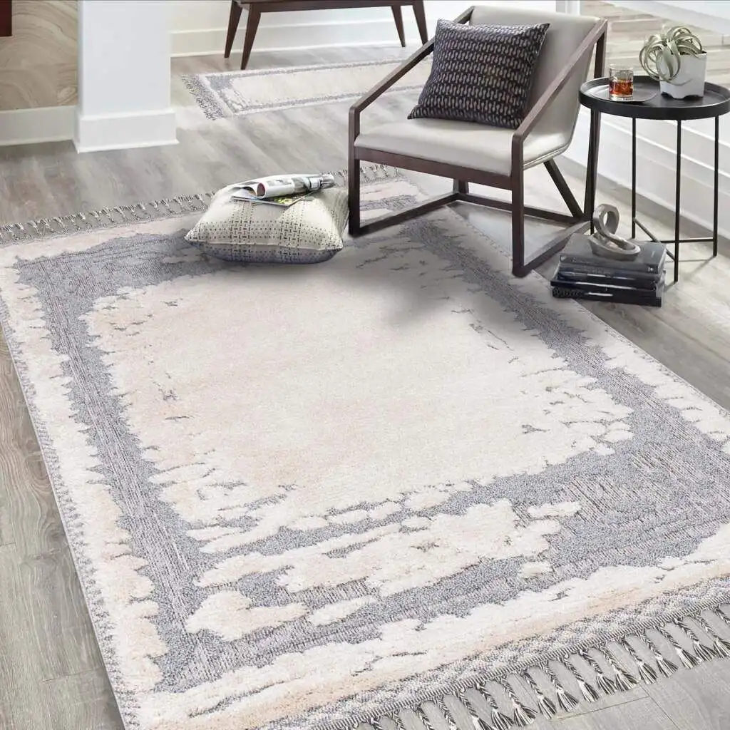 Ковер Carpet City "Valencia 908", прямоугольный, винтажный вид, 3D эффект, с бахромой, сизаль 200х290 см, кремовый/серо-синий
Ковер Carpet City "Valencia 908", прямоугольный, винтажный вид, 3D эффект, с бахромой, сизаль 200х290 см, кремовый/серо-синий