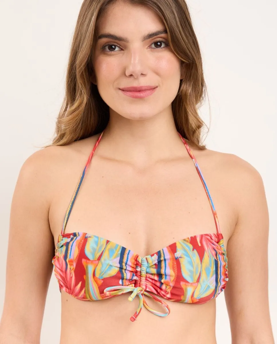 Верх бикини-бандо с принтом и подкладкой Río de Sol, красный
Верх бикини-бандо с принтом и подкладкой Río de Sol, красный