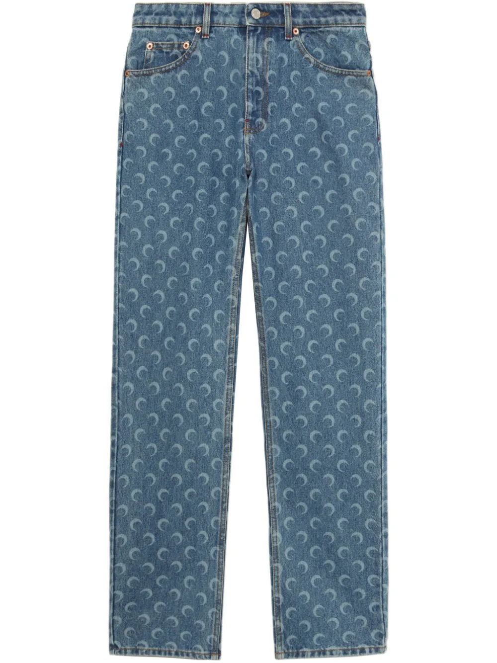 Прямые брюки Marine Serre, синий
Прямые брюки Marine Serre, синий