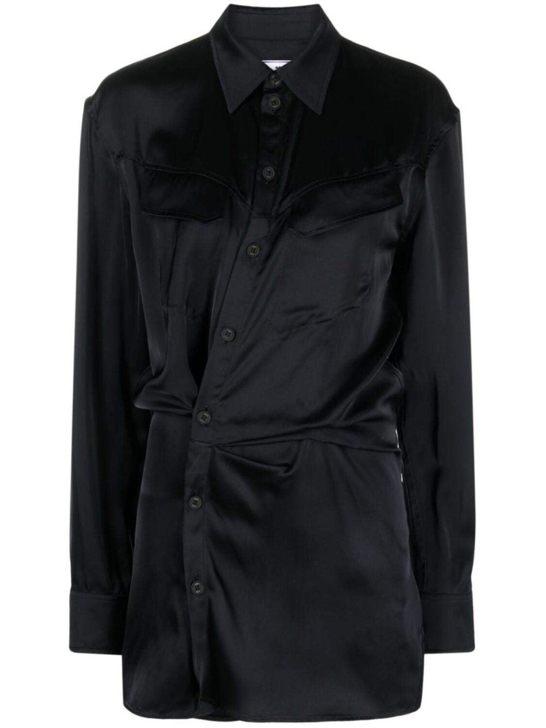 Off-White платье-рубашка асимметричного кроя со сборками, черный
Off-White платье-рубашка асимметричного кроя со сборками, черный