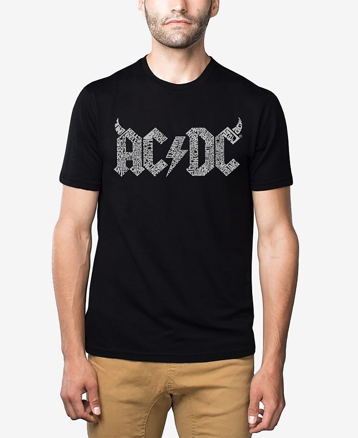 Мужская футболка Premium Blend Word Art ACDC Song Titles LA Pop Art, черный 
Мужская футболка Premium Blend Word Art ACDC Song Titles LA Pop Art, черный