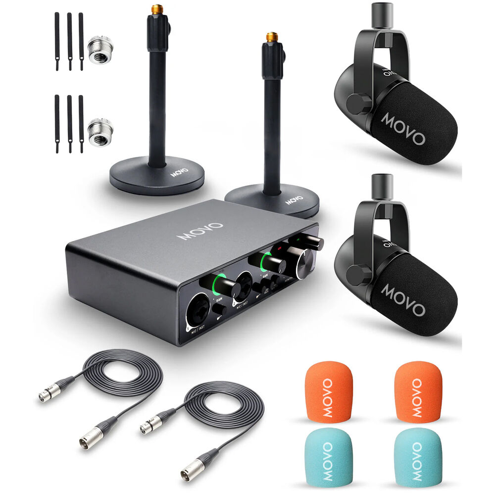 Комплект для подкастинга Movo Photo MDX-1 с USB-аудиоинтерфейсом, микрофонами и настольными стойками (2 шт.)
Комплект для подкастинга Movo Photo MDX-1 с USB-аудиоинтерфейсом, микрофонами и настольными стойками (2 шт.)