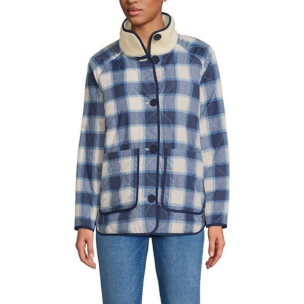 Женская двусторонняя длинная куртка из смесовой ткани с подкладкой sherpa Lands' End, Ivory Navy Check
Женская двусторонняя длинная куртка из смесовой ткани с подкладкой sherpa Lands' End, Ivory Navy Check