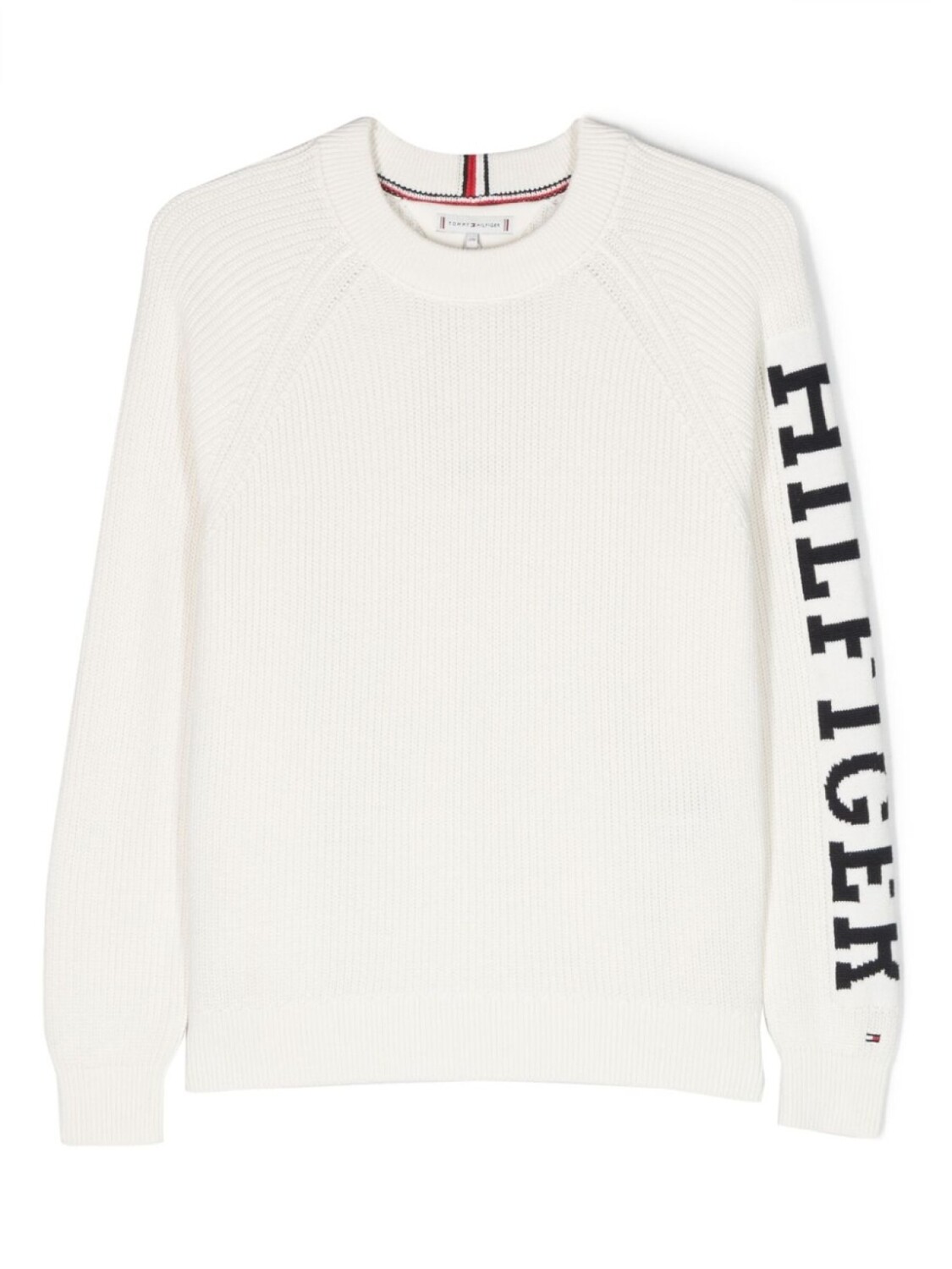 Джемпер с логотипом Tommy Hilfiger Junior, белый 
Джемпер с логотипом Tommy Hilfiger Junior, белый
