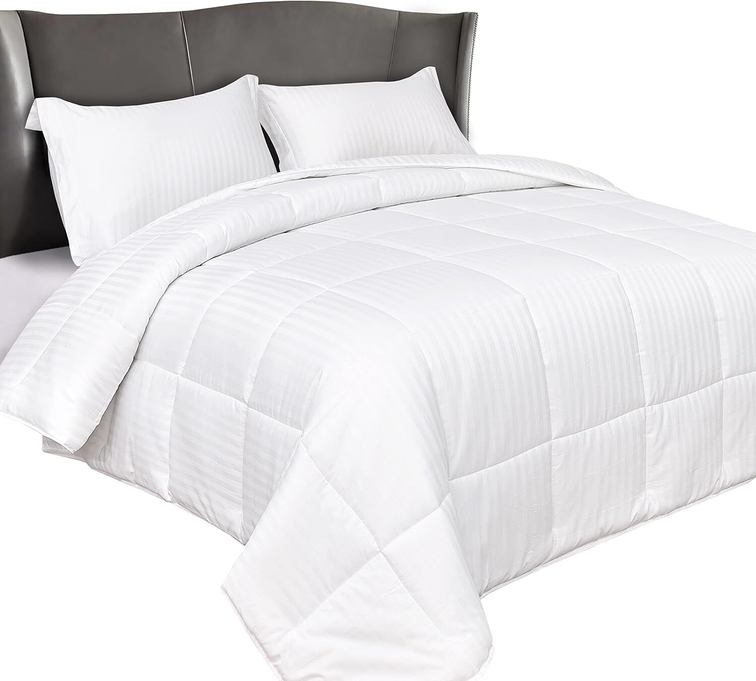 Elegant Comfort Премиум-отель, 100 % египетский хлопок, комплект одеял из трех частей в полоску, альтернативный хлопок, прошитый в коробочке, пододеяльник с 4 угловыми язычками, размер King, белый, White
Elegant Comfort Премиум-отель, 100 % египетский хлопок, комплект одеял из трех частей в полоску, альтернативный хлопок, прошитый в коробочке, пододеяльник с 4 угловыми язычками, размер King, белый, White