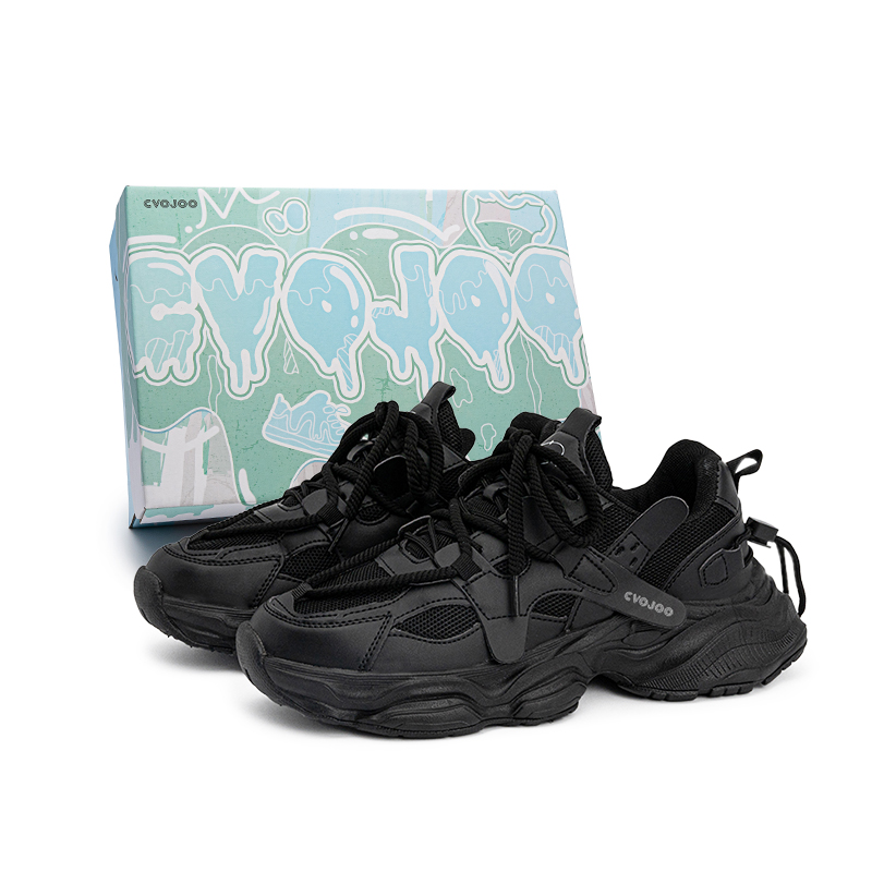 CVOJOO Черные кроссовки для увеличения роста Black Warrior с износостойким низким верхом и массивной подошвой для мужчин 
CVOJOO Черные кроссовки для увеличения роста Black Warrior с износостойким низким верхом и массивной подошвой для мужчин