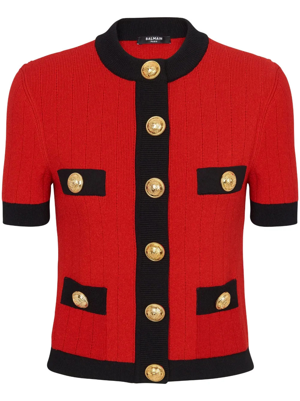 Укороченный кардиган с короткими рукавами BALMAIN, красный
Укороченный кардиган с короткими рукавами BALMAIN, красный