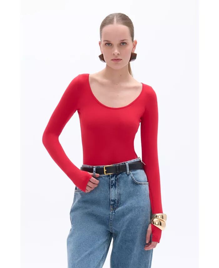 Женский боди с круглым вырезом NOCTURNE, красный
Женский боди с круглым вырезом NOCTURNE, красный