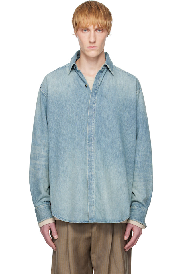 Джиговая рубашка на пуговицах Fear Of God, индиго
Джиговая рубашка на пуговицах Fear Of God, индиго