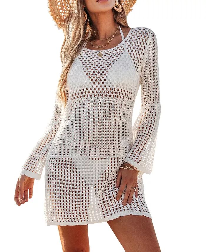 Женское белое пляжное платье с расклешенными рукавами и вырезом CUPSHE, белый
Женское белое пляжное платье с расклешенными рукавами и вырезом CUPSHE, белый