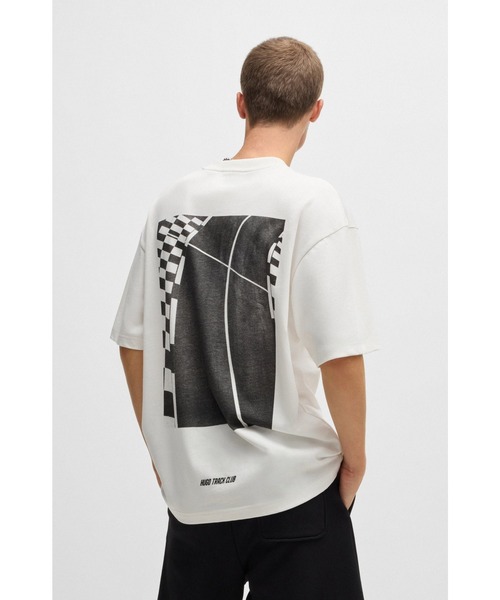 Футболка из хлопкового трикотажа с гоночным принтом HUGO, белая, Белый, Футболка из хлопкового трикотажа с гоночным принтом HUGO, белая
Футболка из хлопкового трикотажа с гоночным принтом HUGO, белая, Белый, Футболка из хлопкового трикотажа с гоночным принтом HUGO, белая