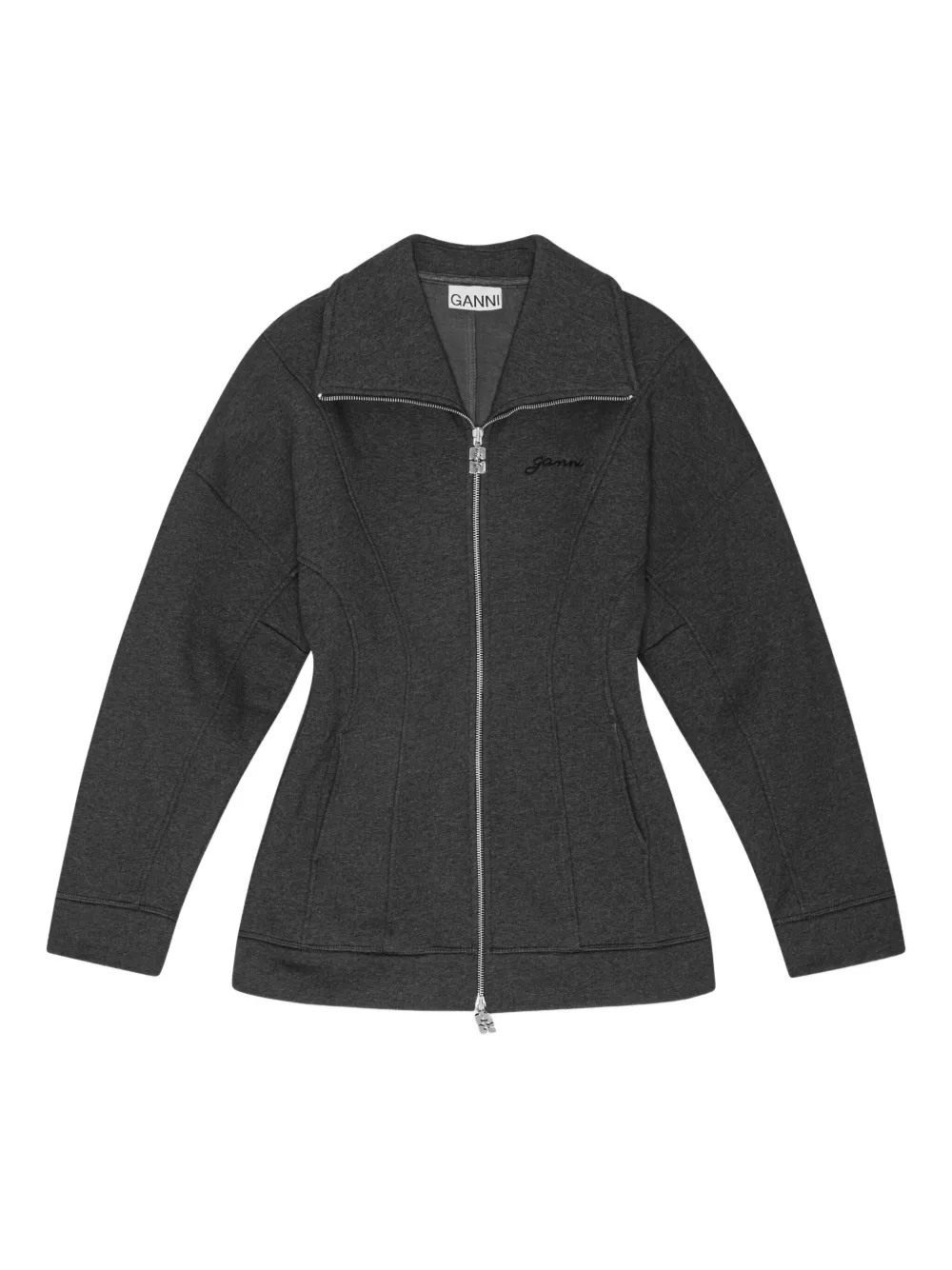 Свитшот на молнии GANNI, серый
Свитшот на молнии GANNI, серый