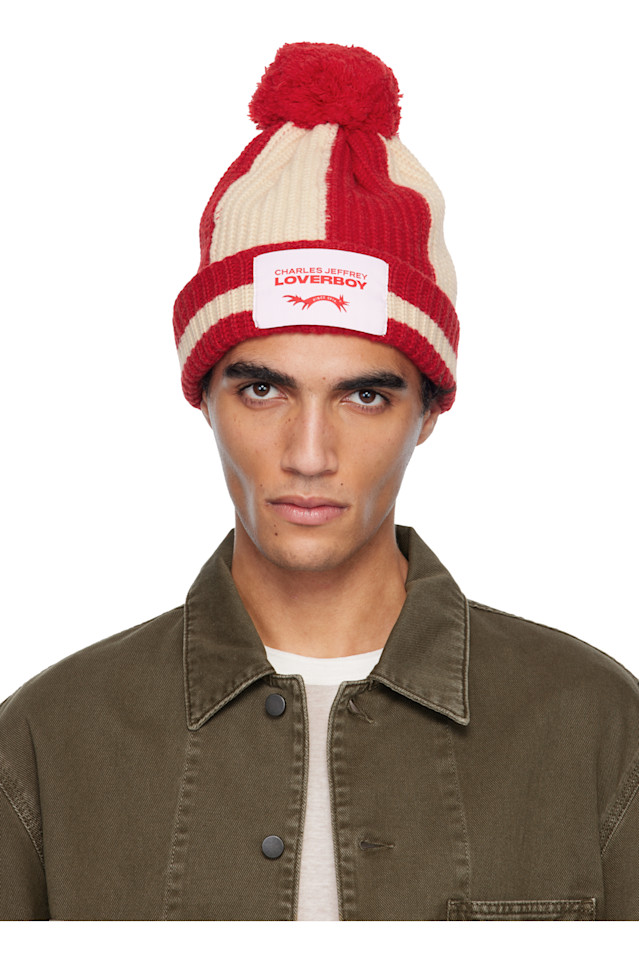 Charles Jeffrey Loverboy Шапка с помпоном красного и кремового цвета
Charles Jeffrey Loverboy Шапка с помпоном красного и кремового цвета