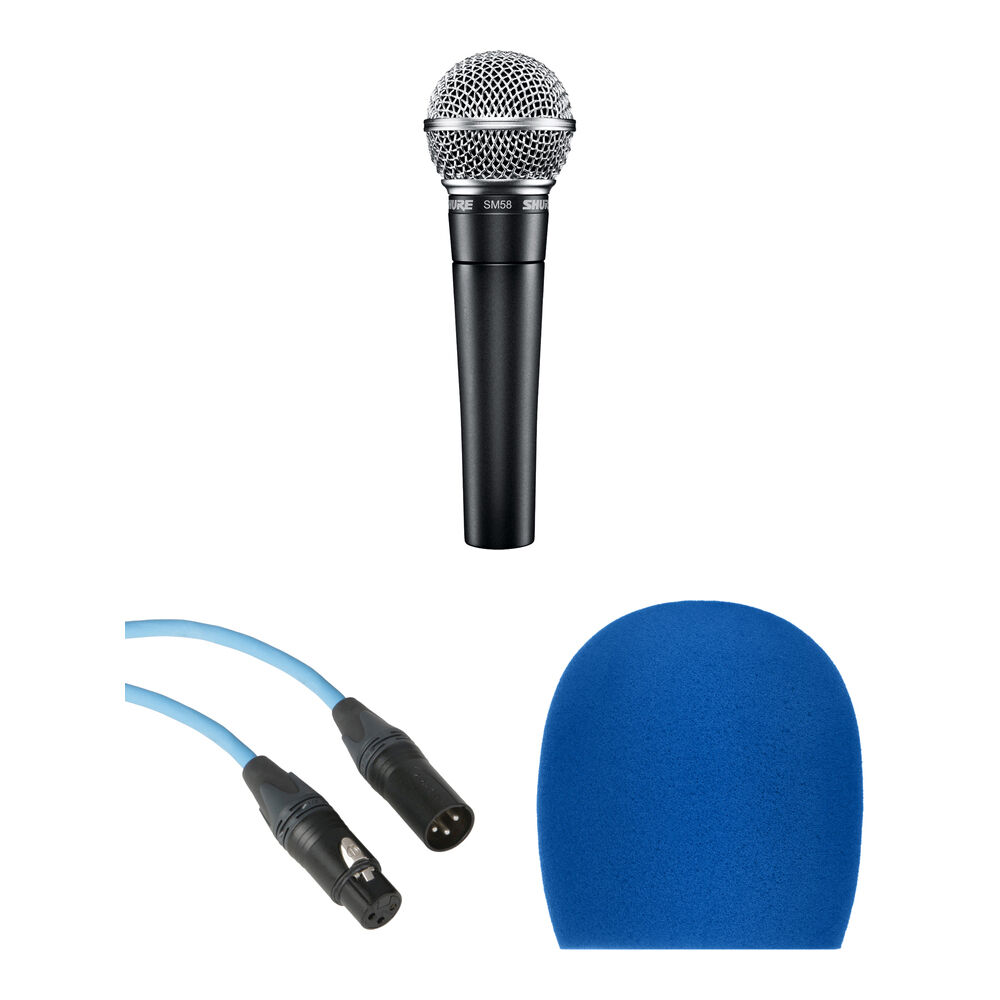 Ручной микрофон Shure SM58 Handheld Dynamic Microphone Kit (Blue Cable &
Ручной микрофон Shure SM58 Handheld Dynamic Microphone Kit (Blue Cable &