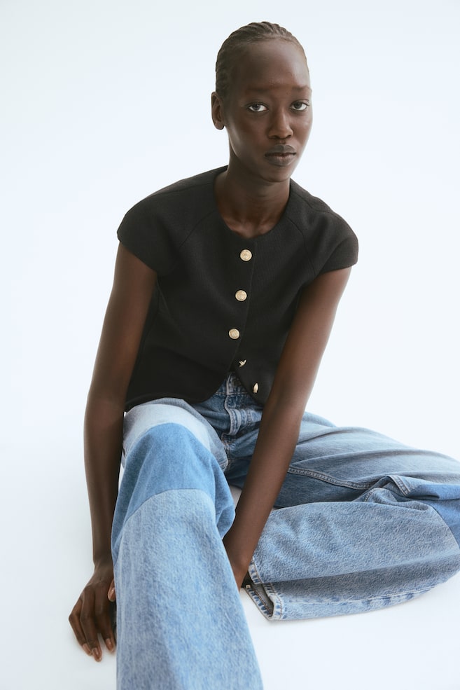 Рубашка с застежкой на пуговицы H&M, черный
Рубашка с застежкой на пуговицы H&M, черный